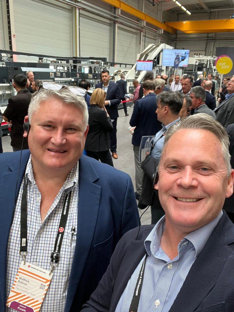 Craig and Matt, senior company leaders at advanced sack manufacturing summit.