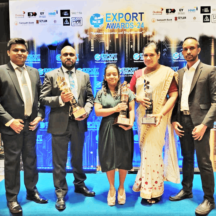 Plastipak Lankan wins and shows off trophies at Sri lankan Awards.
